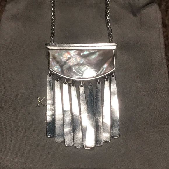 Kendra Scott Silver & MOP Ellen - Picture 2 of 3